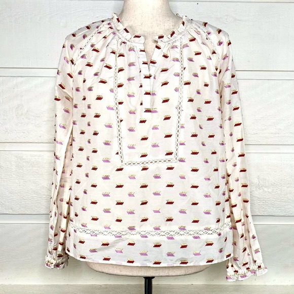 POINT SUR Ruffle Popover Blouse - Picture 2 of 7